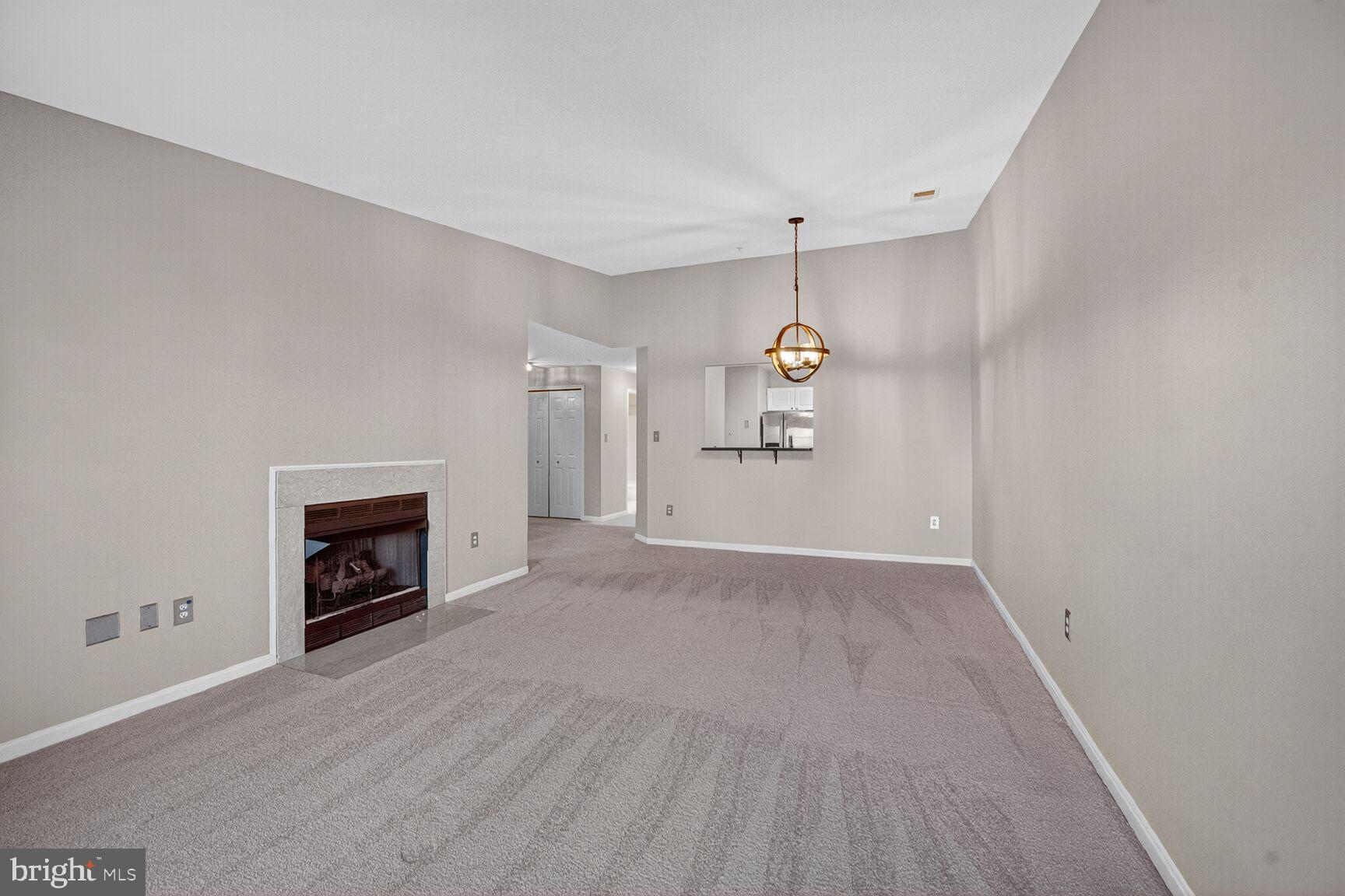 44084 Natalie Terrace, Unit 301 Ashburn, VA 20147 - Photo 3 of 15 wooden floor in an empty room with a fireplace
