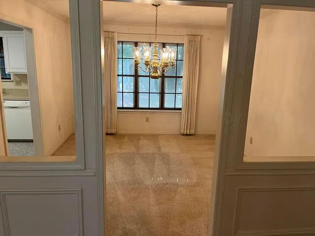 a view of wooden door