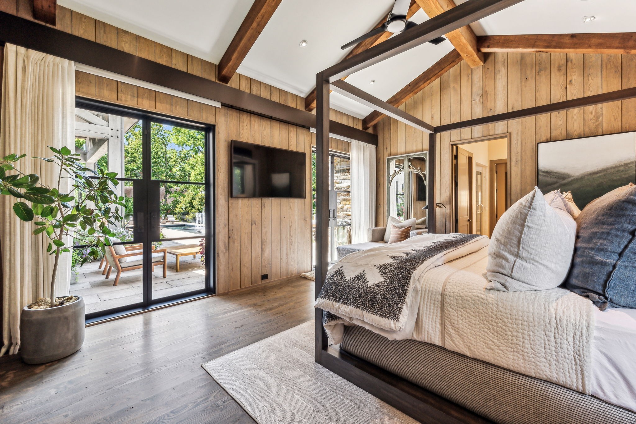 3401 Trimble Road Nashville, TN 37215 - Photo 14 of 55 a bedroom with a large bed and a large window