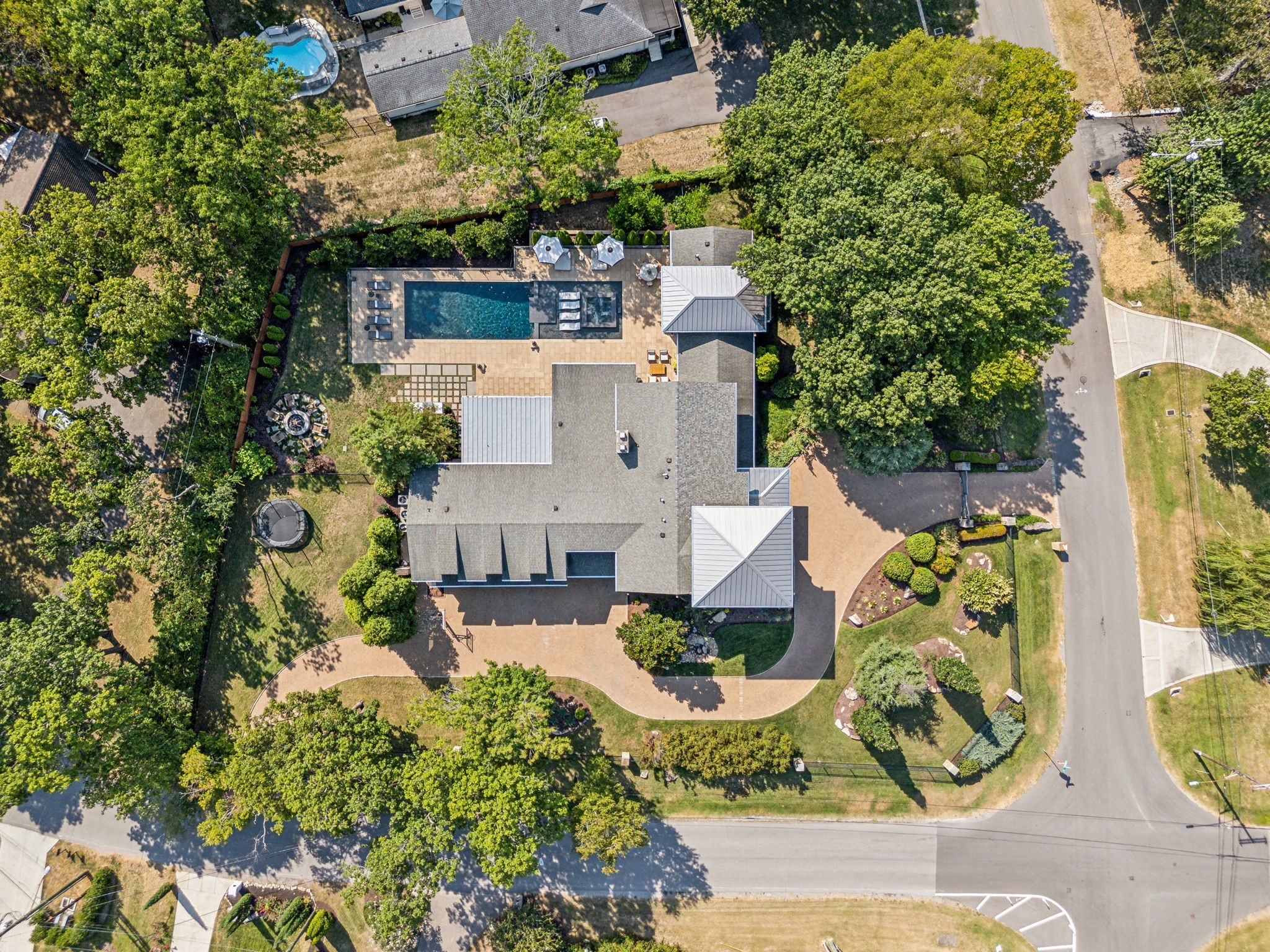 3401 Trimble Road Nashville, TN 37215 - Photo 54 of 55 an aerial view of a house with yard swimming pool and outdoor seating