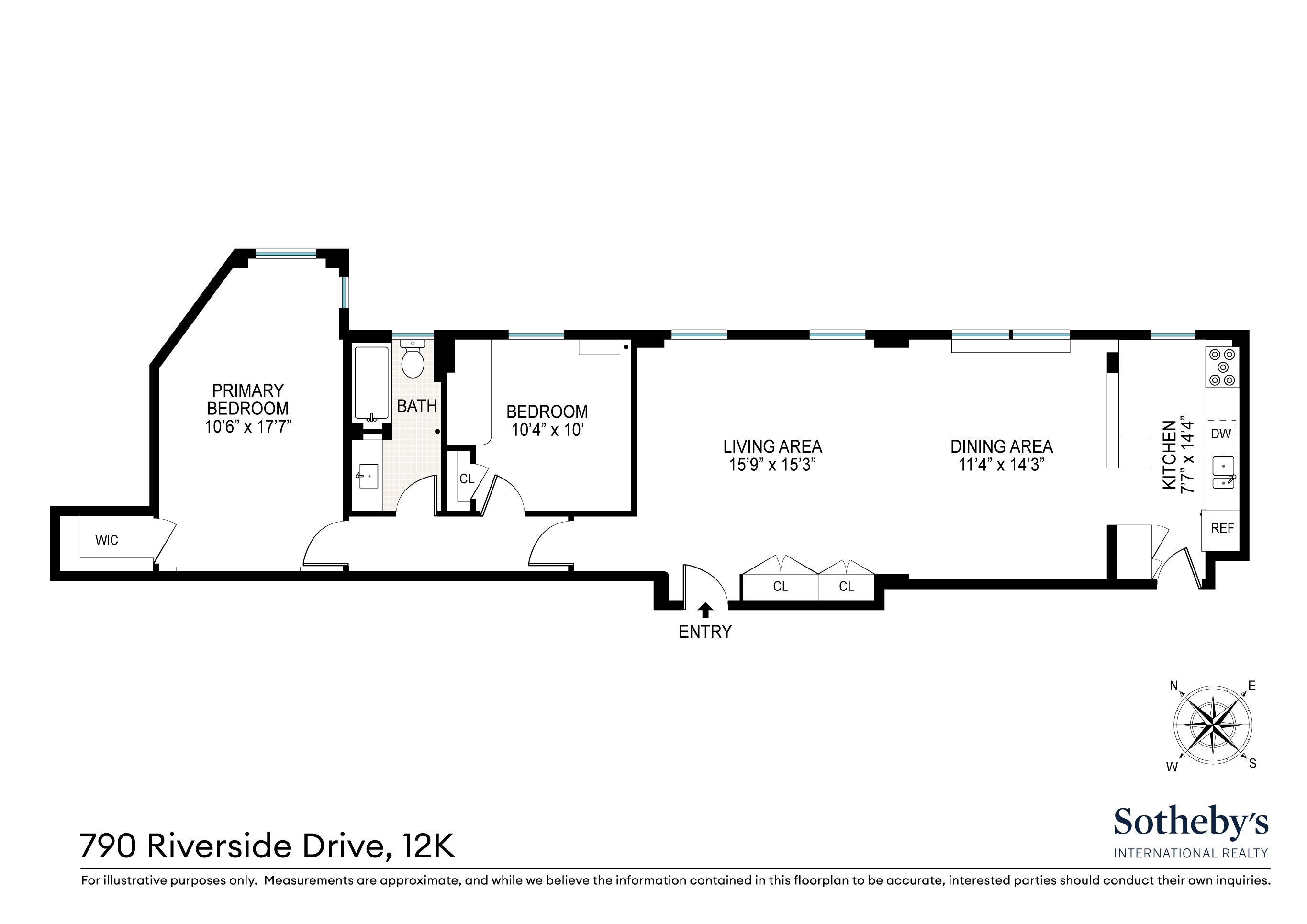 790 Riverside Drive, Unit 12K Manhattan, NY 10032 - Photo 11 of 11 a picture of a black and white photo