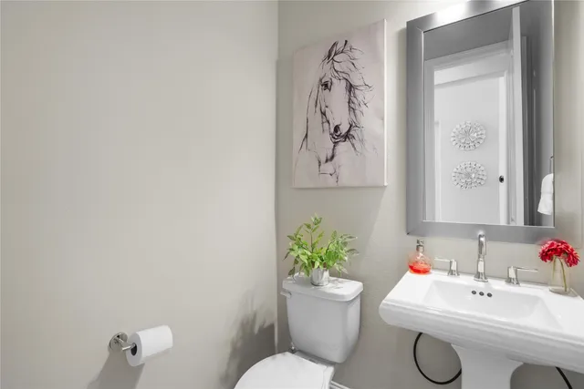 a bathroom with a sink and toilet