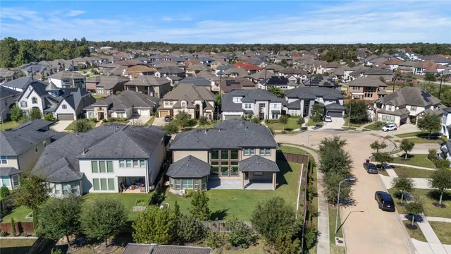 an aerial view of multiple houses
