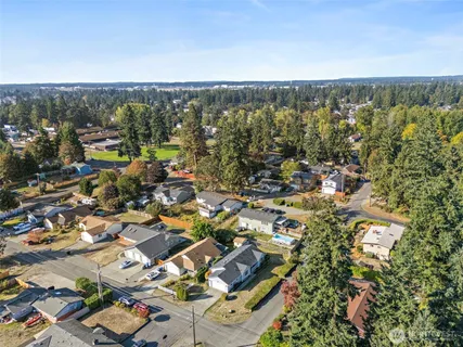 an aerial view of multiple house