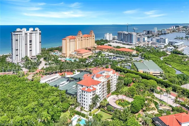 a city view with tall buildings