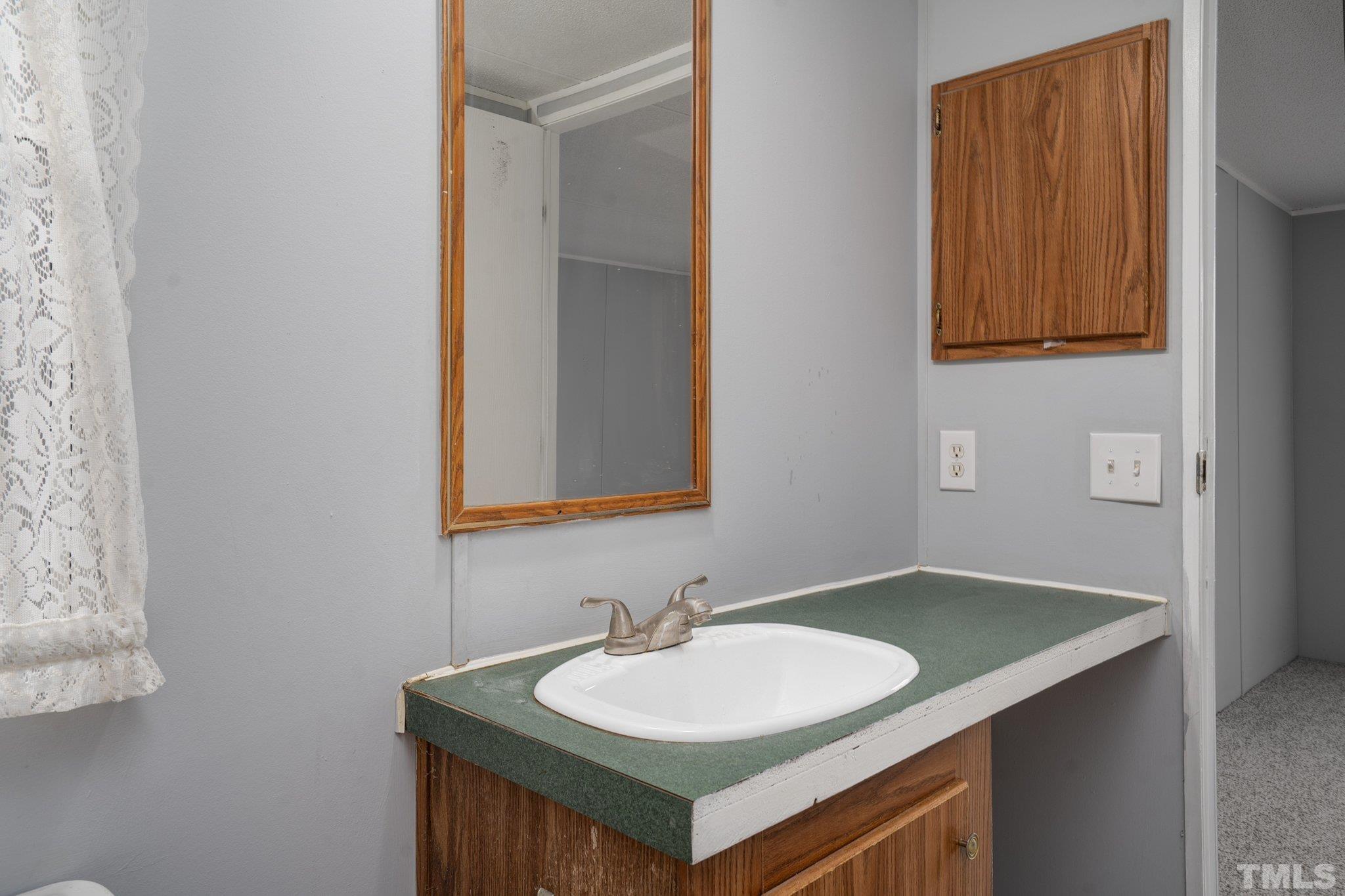 10014 Lake Royale Rd Spring Spring Hope, NC 27882 - Photo 18 of 26 a bathroom with a sink and a mirror
