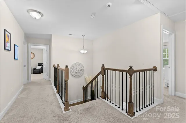 a view of a hallway with elevator