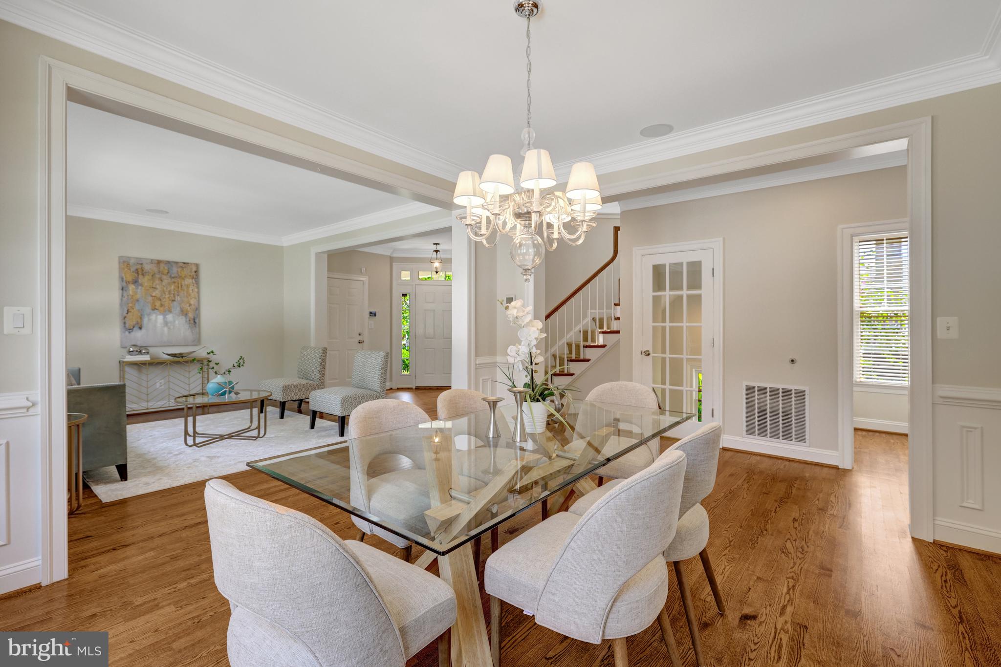1519 Pathfinder Lane McLean, VA 22101 - Photo 15 of 54 a view of a dining room with furniture and wooden floor