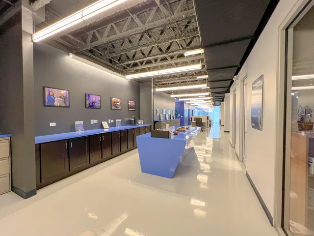 a view of staircase with a couch