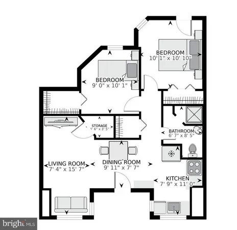 a view of a building with sitting area