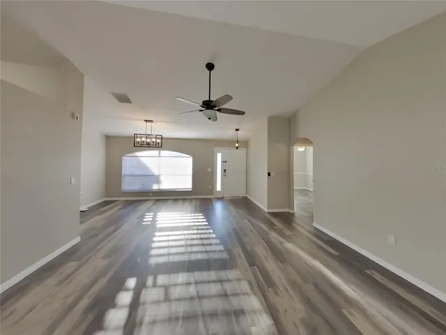 a view of a room with a staircase