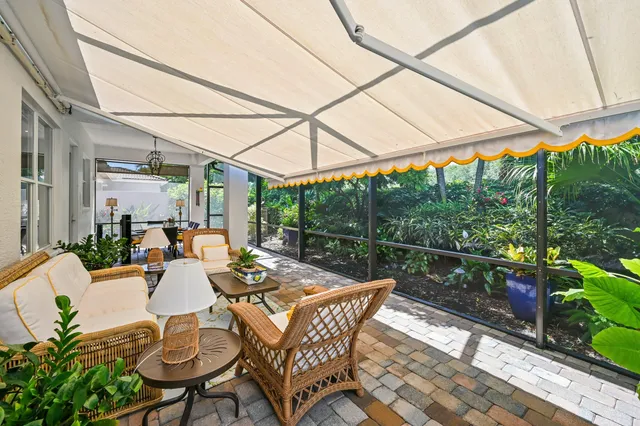 a outdoor space with furniture