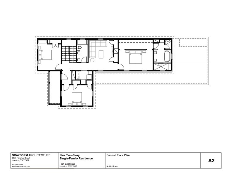1521 Ovid Street Houston, TX 77007 - Photo 24 of 44 Second floor layout