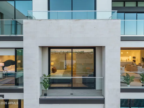 front view of a building with a window