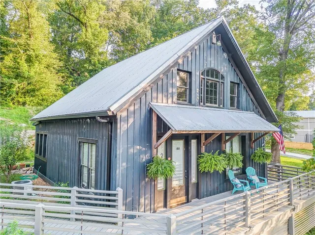 a house view with a garden space