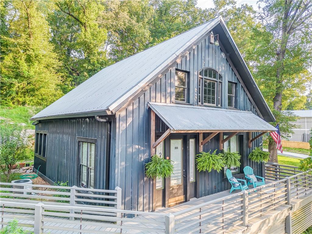 a house view with a garden space