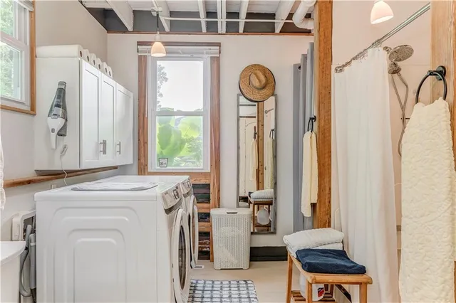 a bed room with a bed and a couch