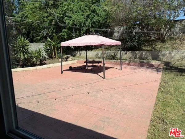 a view of outdoor space with seating