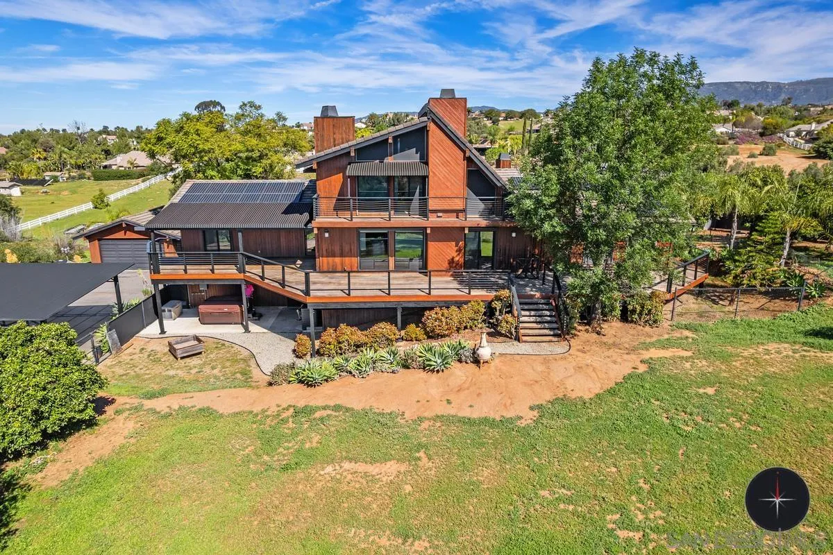 30830 Ranch Creek Road Valley Center, CA 92082 - Photo 26 of 50 an aerial view of a house with swimming pool garden and patio