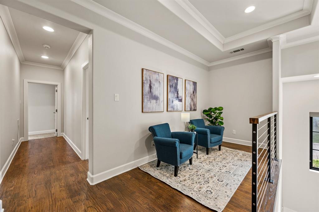 809 Legacy Trail Colleyville, TX 76034 - Photo 24 of 40 a workspace with furniture and wooden floor