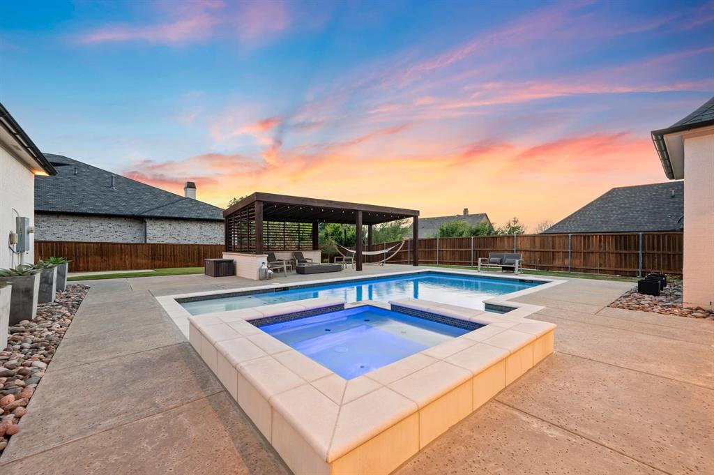 809 Legacy Trail Colleyville, TX 76034 - Photo 38 of 40 a view of swimming pool with seating space