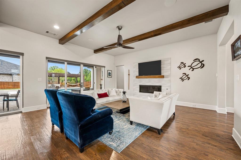 809 Legacy Trail Colleyville, TX 76034 - Photo 5 of 40 a living room with furniture and a flat screen tv