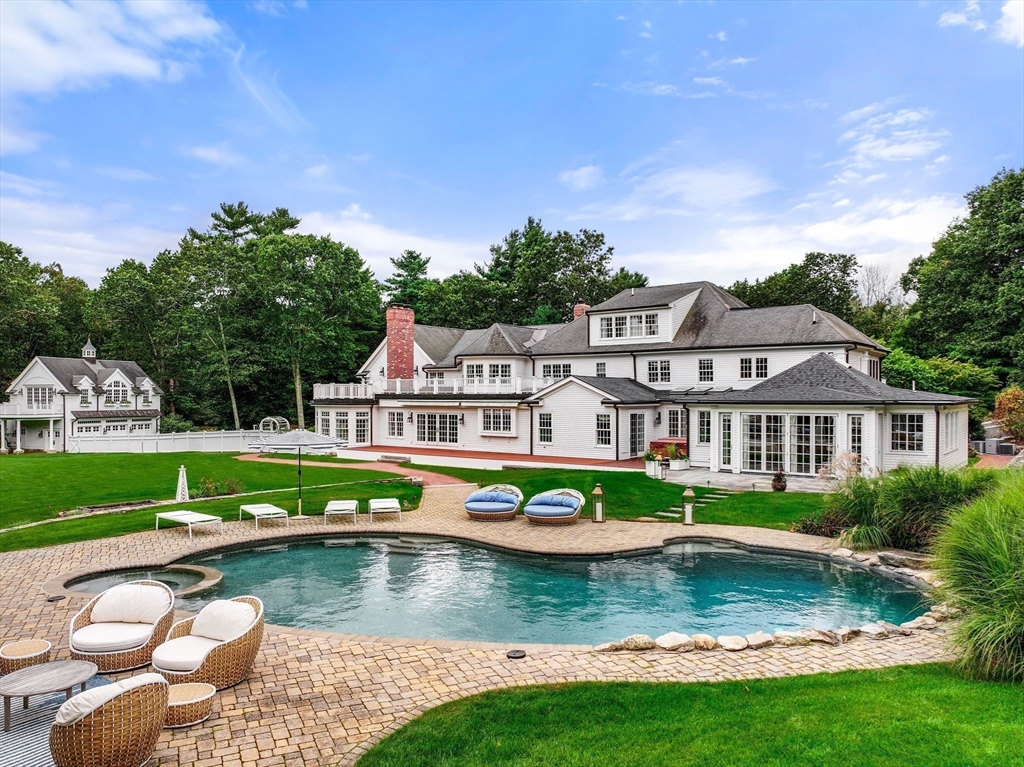 8 Hamlins Crossing East Dover, MA 02030 - Photo 3 of 42 an aerial view of a house with swimming pool lake view and mountain view