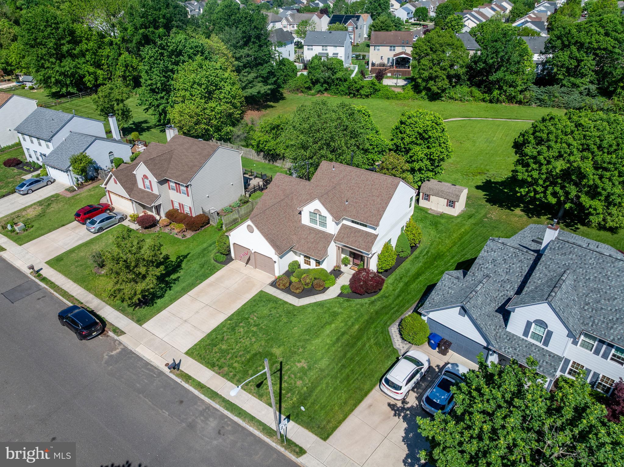 12 Springcress Drive Delran, NJ 08075 - Photo 39 of 46 an aerial view of a house with garden space and street view