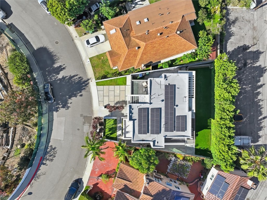 5487 Blanco Way Culver City, CA 90230 - Photo 58 of 58 an aerial view of a house with a yard and potted plants