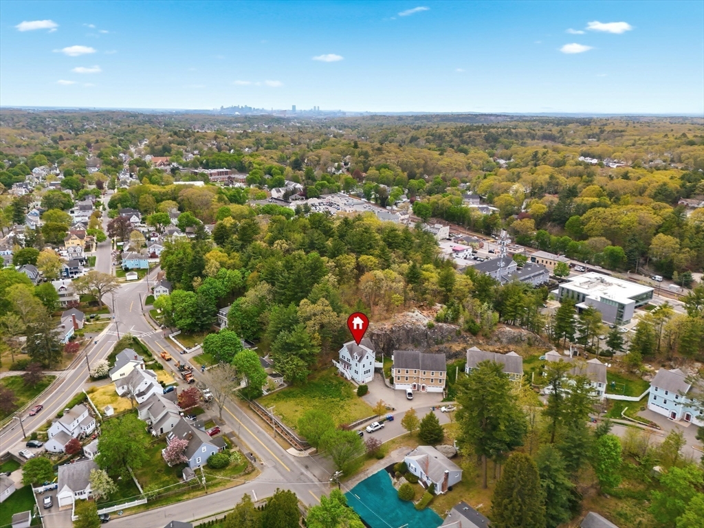 2 B Gates Lane, Unit B Wakefield, MA 01880 - Photo 31 of 42 an aerial view of residential houses with outdoor space and swimming pool