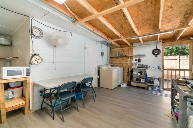 a room with storage and utility