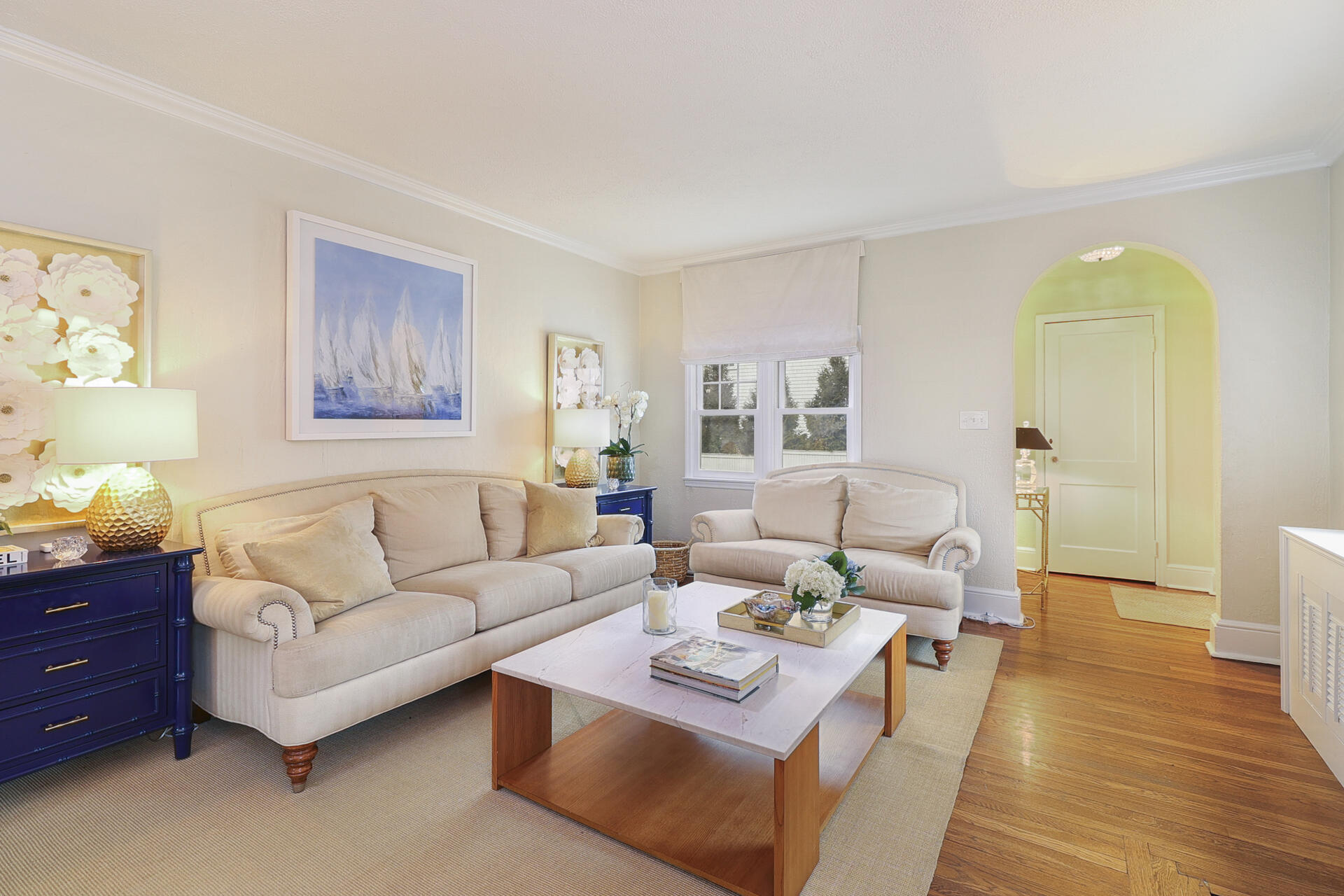 22 Birch Road Darien, CT 06820 - Photo 6 of 40 a living room with furniture and wooden floor