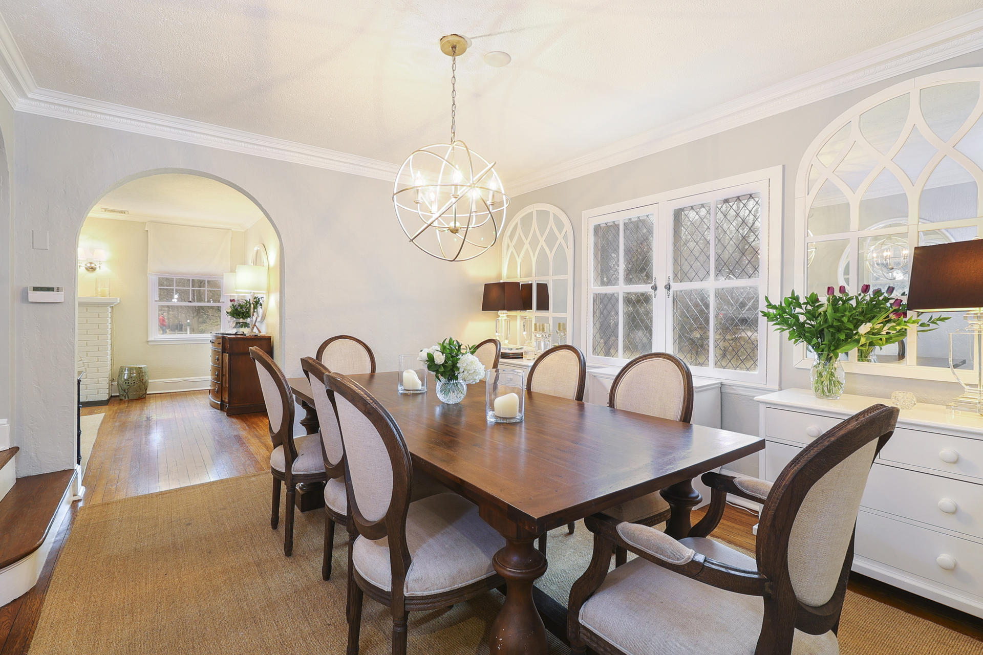 22 Birch Road Darien, CT 06820 - Photo 9 of 40 a view of a dining room with furniture window and wooden floor