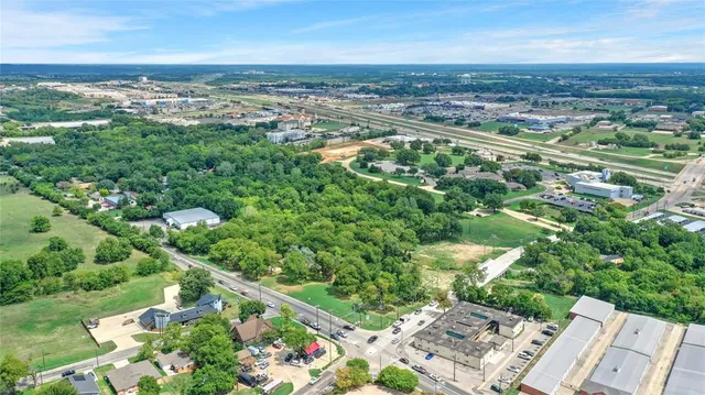 an aerial view of a city