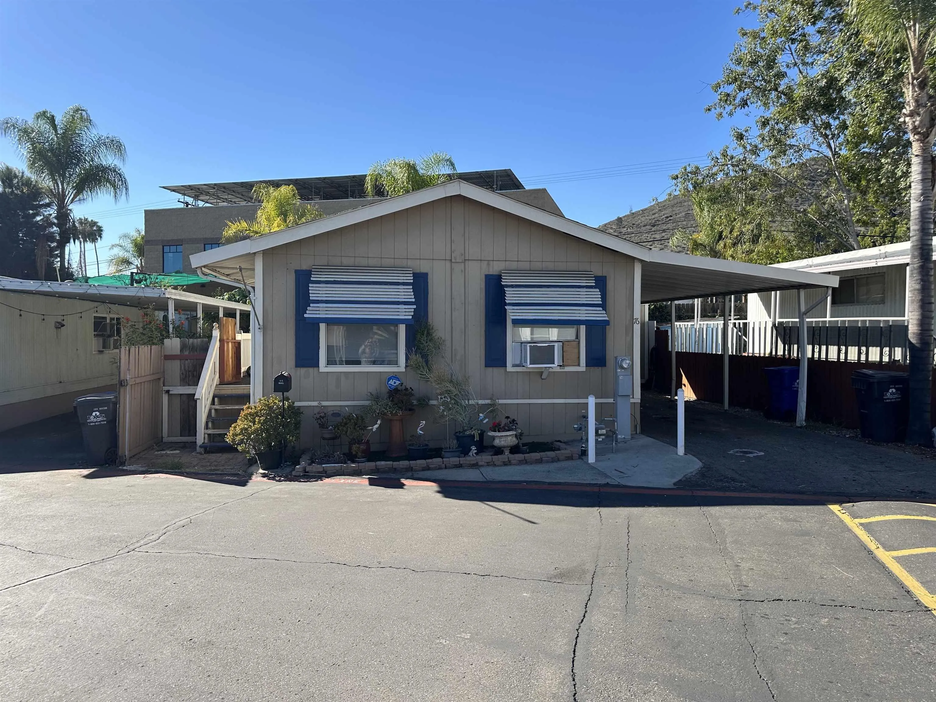 a view of a house with a patio