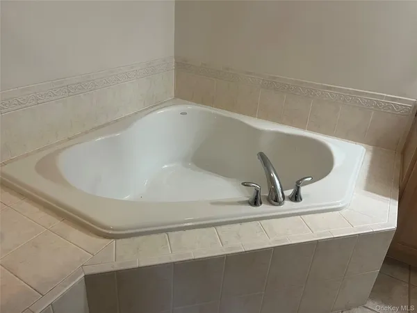 a close up of a bathtub