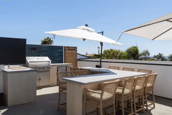 a table and chairs in a kitchen