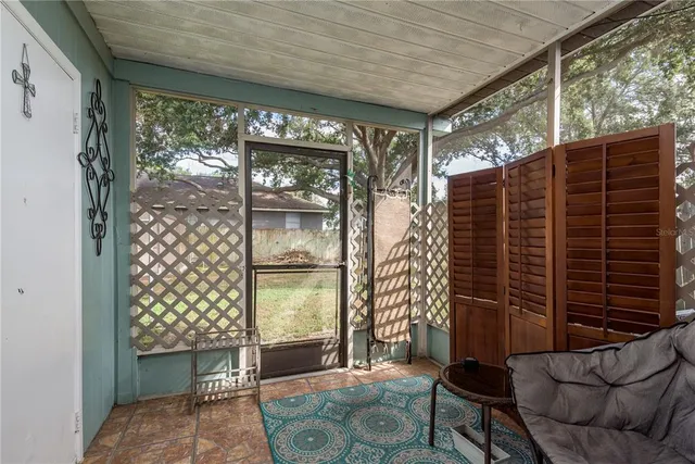 a outdoor living space with furniture and garden view