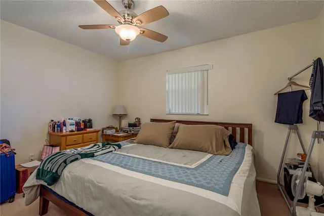 a view of a house with backyard and trees