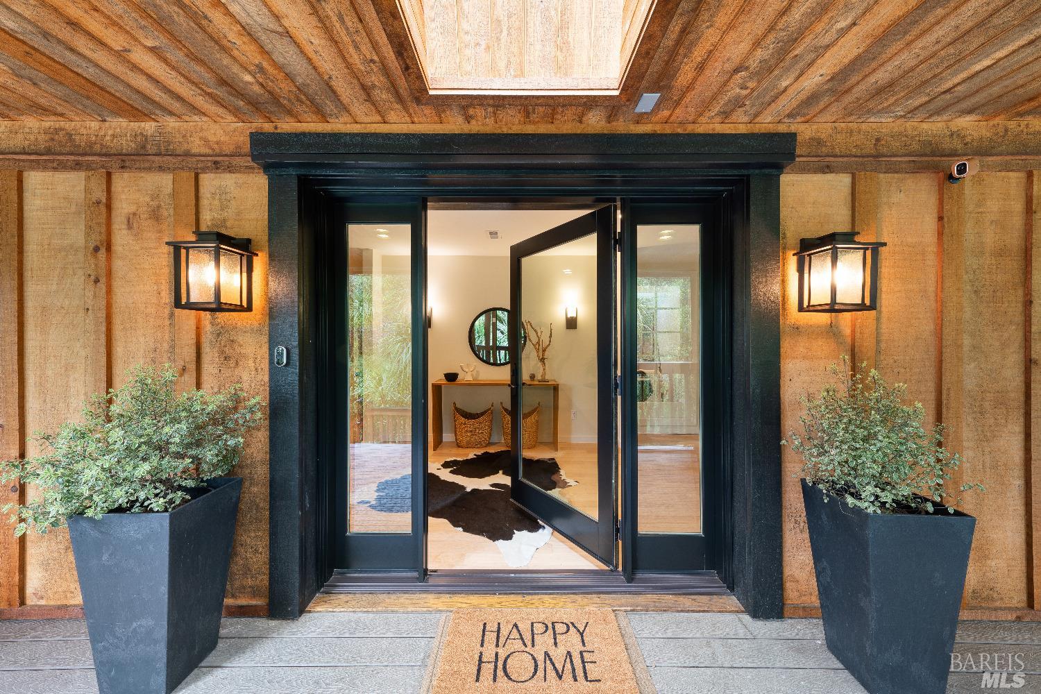 a view of a entryway door front of house