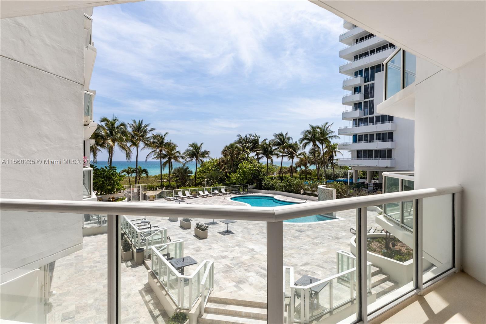 8925 Collins Avenue, Unit 2J Surfside, FL 33154 - Photo 13 of 62 a view of balcony with furniture