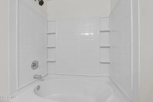 a bathroom with a tub