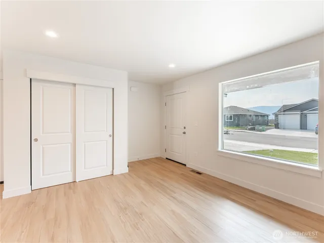 an empty room with a window