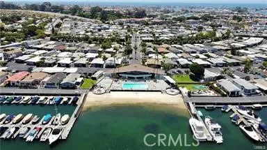 an aerial view of a chairs and table