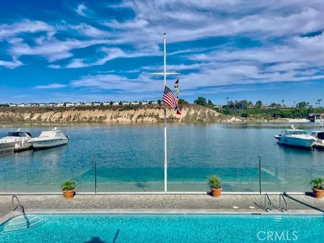 a view of a lake with a outdoor space