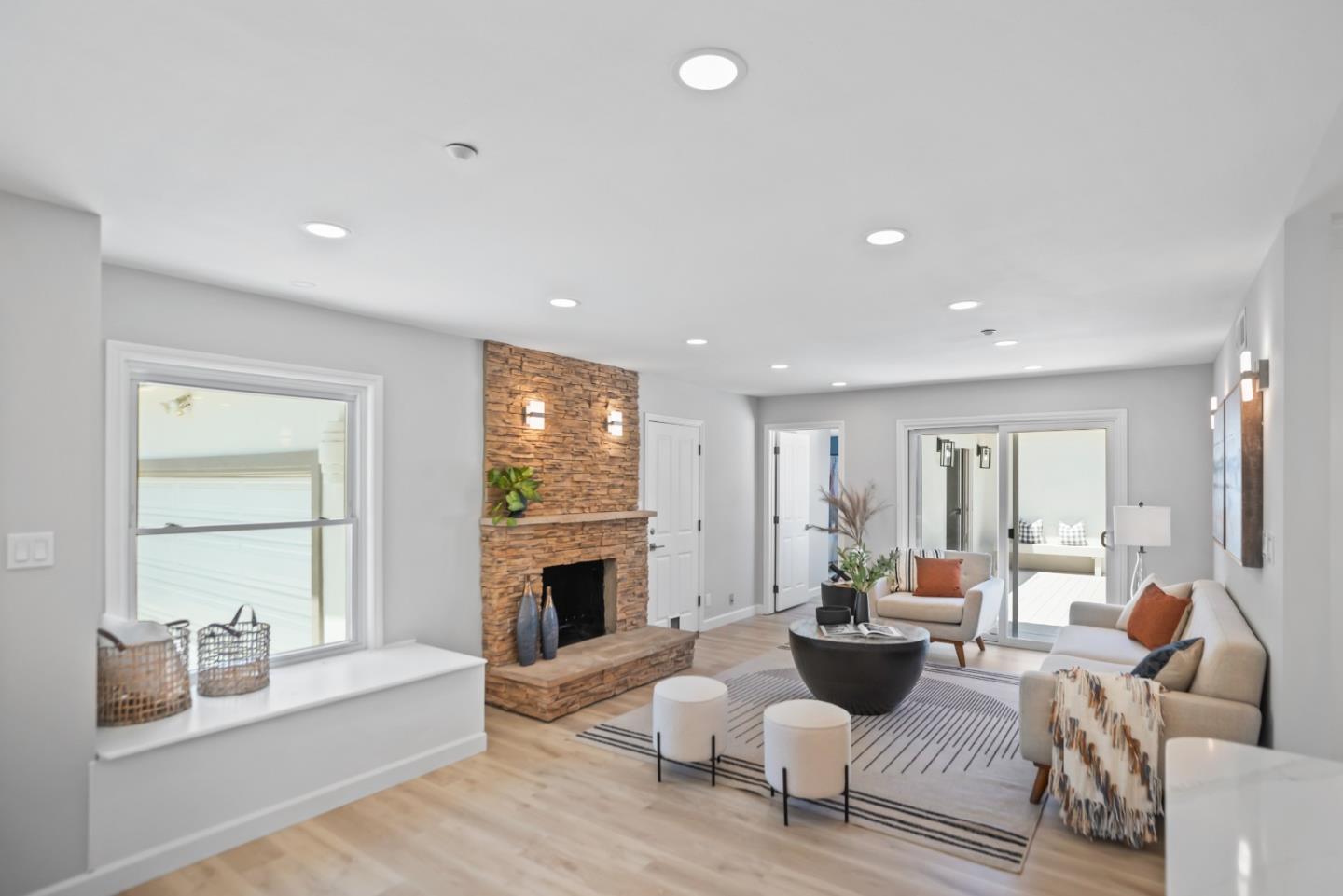 967 Chelan Drive Sunnyvale, CA 94087 - Photo 4 of 38 a living room with furniture and a fireplace