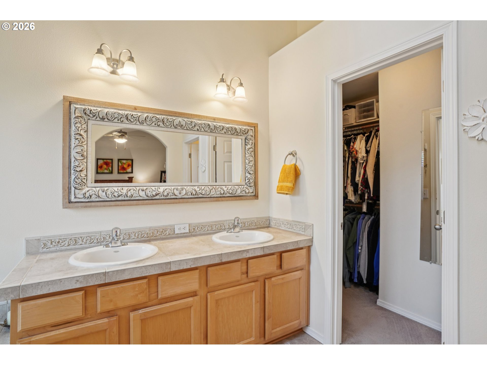 2404 Southeast Jasmine Way Gresham, OR 97080 - Photo 21 of 48 a bathroom with a sink and a mirror