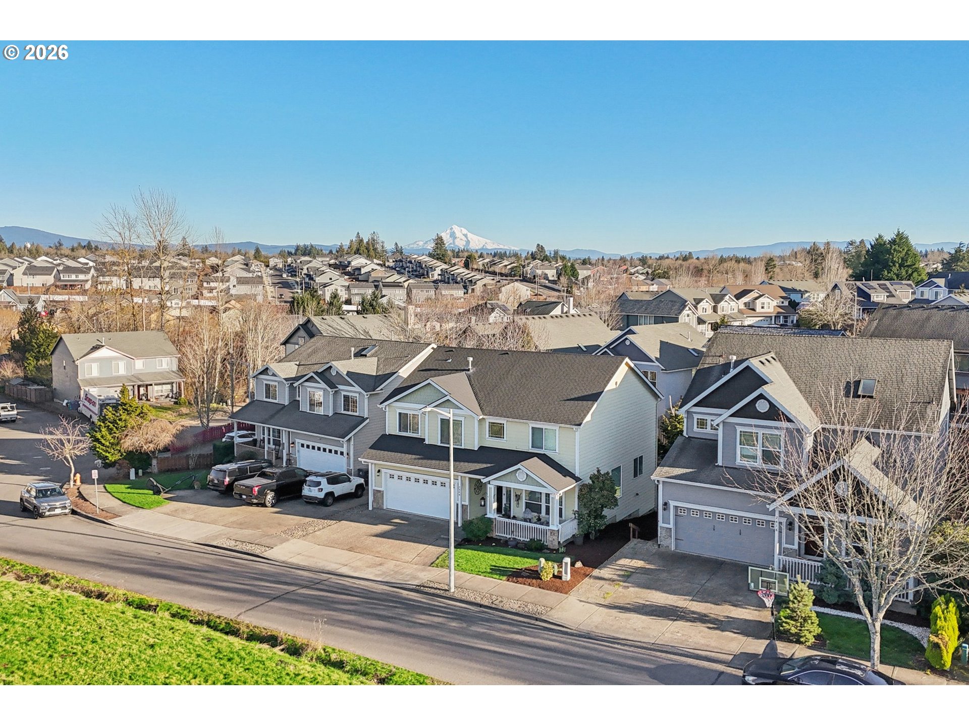 2404 Southeast Jasmine Way Gresham, OR 97080 - Photo 41 of 48 an aerial view of residential houses with outdoor space