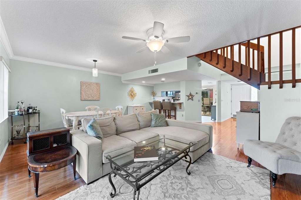 250 Woods Landing Trail Oldsmar, FL 34677 - Photo 6 of 45 a living room with furniture and a ceiling fan