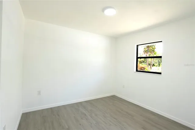 an empty room with a window